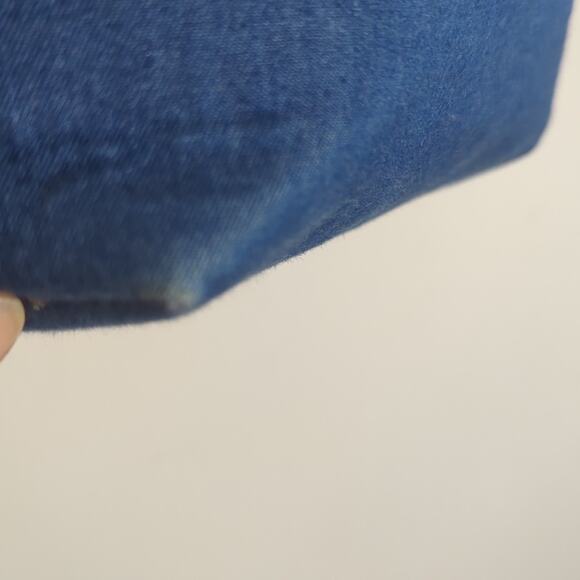 Denim Patchwork Studded Handbag/ Tote Handmade Fall Motif - Picture 7 of 13